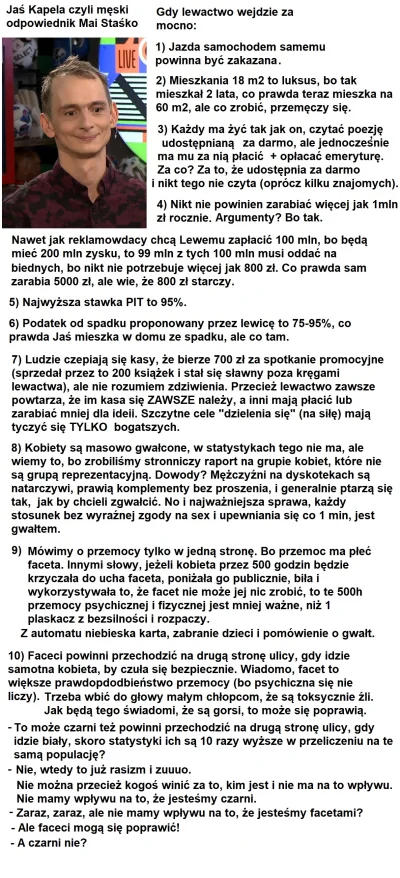 text - Takie małe podsumowanie złotych myśli nowoczesnej lewicy w Polsce, która ma tw...