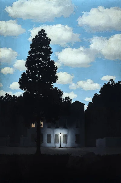 Hoverion - René Magritte 1898-1967 
Imperium światła, 1953-54, olej na płótnie, 195,...