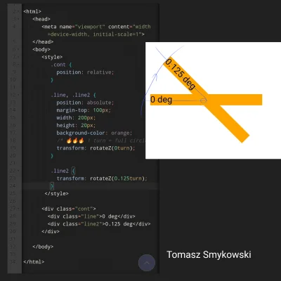 tomaszs - Bonus: przykład pokazujący w jakim kierunku następuje obrót wykonany z użyc...