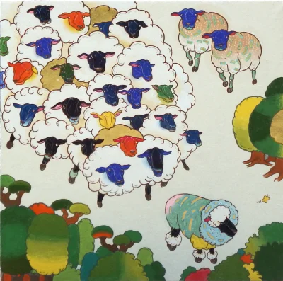 Borealny - Ryota Unno - Influenced Sheep, 2014
#malarstwo #obrazy #sztuka #grafika #o...