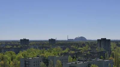 kuss115 - Było się 2 tyg. temu ( ͡° ͜ʖ ͡°) Widok z dachu wieżowca w Prypeci w kierunk...