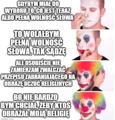 smyl - @pacjent_0: nic nie rozumiesz, wolność słowa jest wtedy, jak idziesz do więzie...