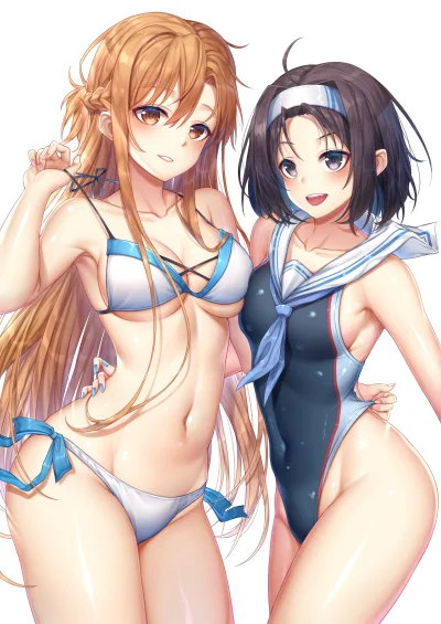zabolek - #randomanimeshit #anime #swordartonline #yuukikonno #asunayuuki #swimsuit