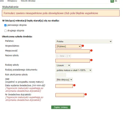 AnastaZIuk - ma ktoś może pomysł jak złożyć wstępną deklarację o przyjęcie na studia ...