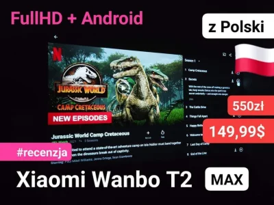 sebekss - #recenzja projektora Xiaomi Wanbo T2 MAX
kompaktowy z fullHD i Androidem (...