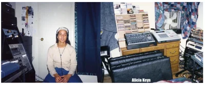 djzidane - Alicia Keys w swoim domowym studio on 137th St in Harlem. 
GDZIE TWORZYŁA...