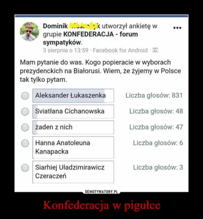 Nieprzyjazny_Ziemniak - > zaczynam być za łukaszenką.

@rouli: "Zaczynam" jakby pra...