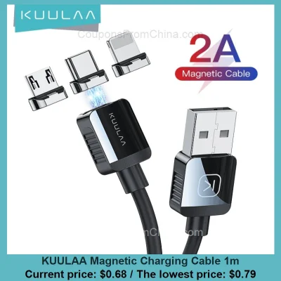 n____S - KUULAA Magnetic Charging Cable 1m
Cena: $0.68 (najniższa w historii: $0.79)...