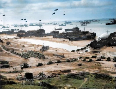 wojna - Aliancka inwazja w Normandii była ogromnym przedsięwzięciem logistycznym. Tak...