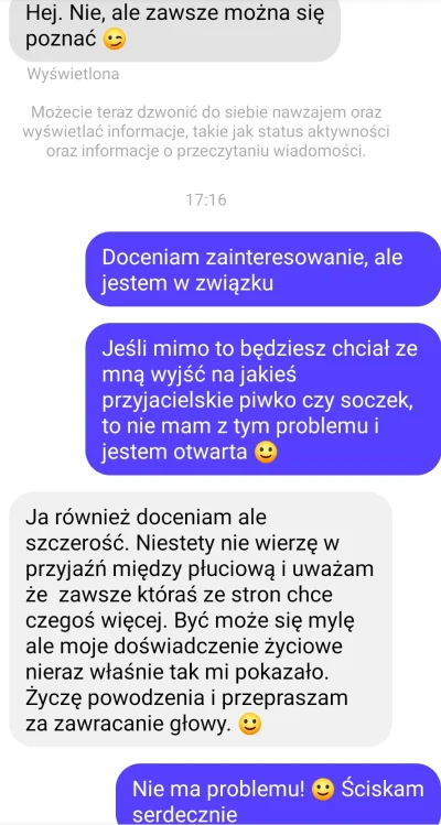 n.....h - Dobrze zrobiłam, czy może lepiej byłoby się z nim ustawić gdzieś, kazać mu ...