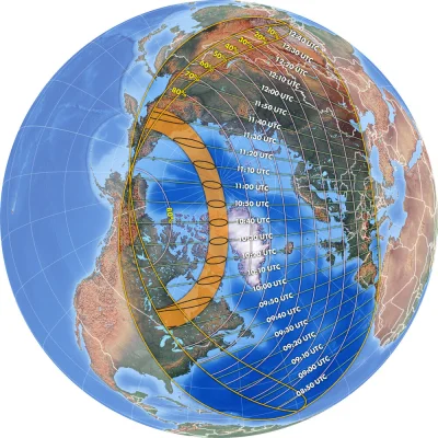 G00LA5H - czwartkowa mapa zaćmienia słońca, czyli gdzie, o której godzinie i w jakim ...