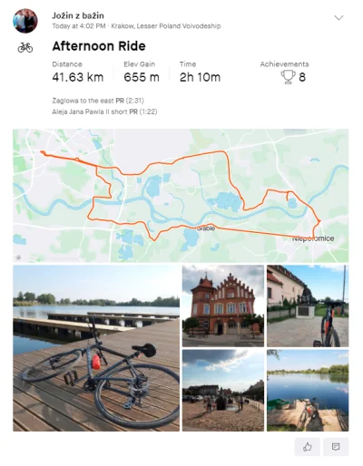 k.....t - Fajna traska, oczywiście znowu się zamuliłem z zapauzowanym GPS'em tym raze...