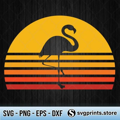 SVGPrints - Vintage Flamingo Retro SVG PNG DXF EPS
#vintage #flamingo #retro