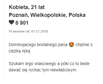 p.....c - lubie pooglądać sobie profile na #datezone , tam kobiety totalnie nie kryją...