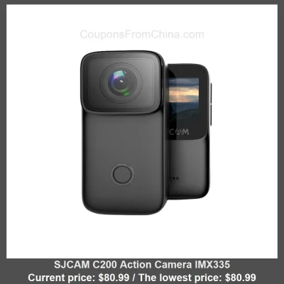 n____S - SJCAM C200 Action Camera IMX335
Cena: $80.99 (najniższa w historii: $80.99)...