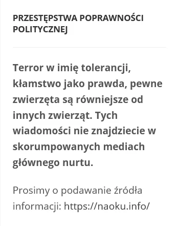 Danuel - O karwasz panie to żeś se źródło znalazł. Srogie tam piguły zapodają :D