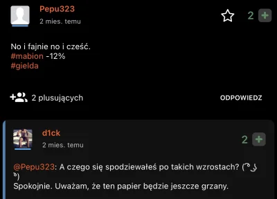 d1ck - Tak żem czuł Grażynka. ( ͡° ͜ʖ ͡°) 
#gielda #mabion