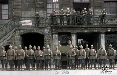 myrmekochoria - Żołnierze landsturmu w Lille, I wojna światowa. Tylko jeden pan na ba...