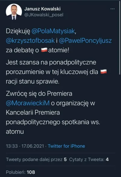 JakubWiech - Mili Państwo, nasza dzisiejsza konferencja o atomie przybrała dość nieoc...