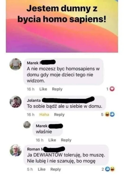 k.....u - Tak jest. Stop homopropagandzie. A czy ty tez jestes dumny z bycia homo sap...