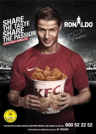 C.....t - Ronaldo odsuwa Coca Cole, bo jest niezdrowa. ALE TEŻ. Ronaldo reklamuje KFC...