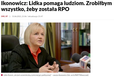 tymirka - Kandydat Lewicy na RPO poparł Lidię Staroń z PiS LINK DO ZNALEZISKA

Widz...