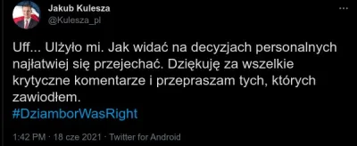 Fako - @Proktoaresor Nawet poczuł ulgę jak senat odrzucił kandydaturę :)