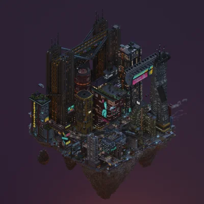 Perspektyma - Stworzyłem moją wersję Night City z voxeli. W tym świecie przestrzeń zi...