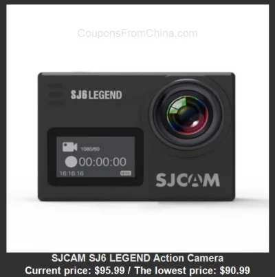 n____S - SJCAM SJ6 LEGEND Action Camera
Cena: $95.99 (najniższa w historii: $90.99)
...