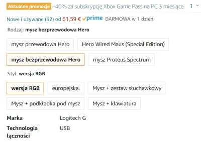 U.....e - chce kupić myszke z amazona, ale jest wersja niemiecka rgb, czym to sie roz...