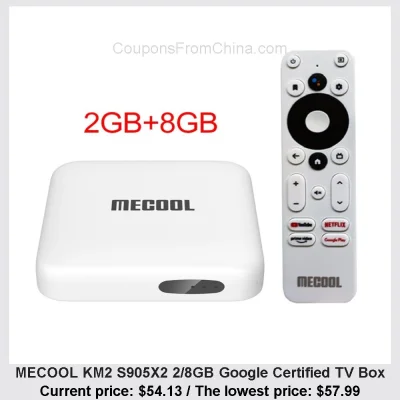 n____S - MECOOL KM2 S905X2 2/8GB Google Certified TV Box
Cena: $54.13 (najniższa w h...