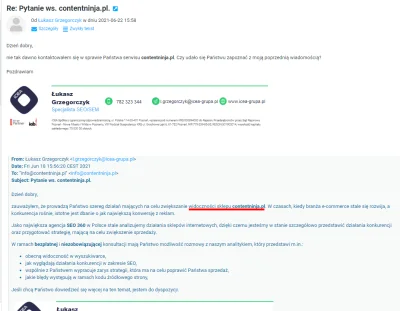 ContentNinja - Pytanie, czy Grupa Icea zaczęła bawić się w SPAM, czy ktoś podszywa si...