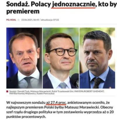 jaroty - >jednoznacznie
nieco ponad JEDNA CZWARTA

xDDDDDDDDDDDDD

#tvpis AT ITS ...