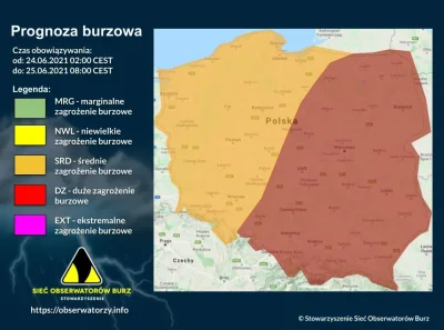 pieczarrra - Prognoza na jutro wg Obserwatorów Burz. Ciekawe czy #krakow się oprze, c...