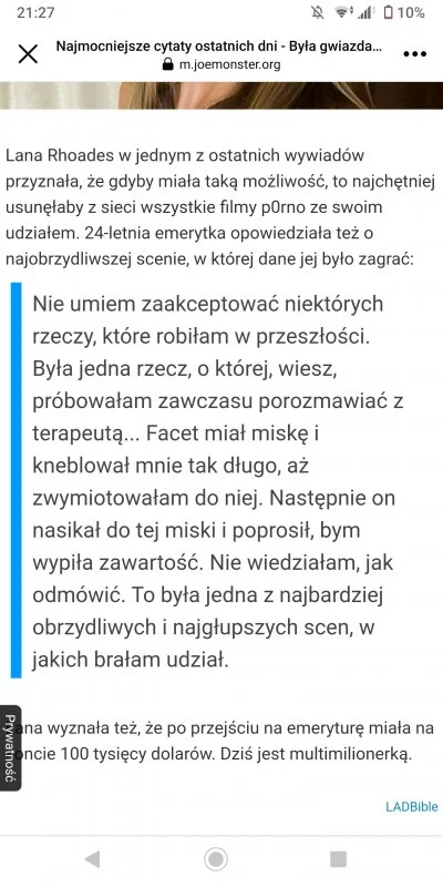 RoastieRoast - "Nie wiedziałam jak odmówić".

Gwarantuje wam jednak, że gdyby jakiś...