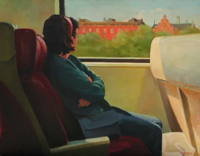 Hoverion - Nigel Van Wieck
The Harlem line, olej na panelu, 11x14"
#artventure 
#m...