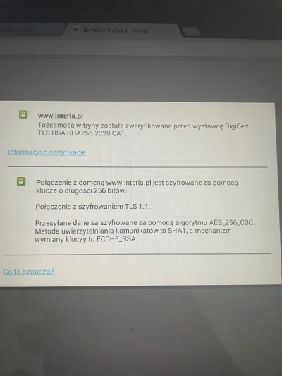 cerastes - @atehxx: Właśnie z tym protokołem TLS jest problem, czyli kicha.