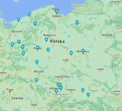 I.....n - Mapka przedstawiająca gdzie urodzili się piłkarze reprezentacji Polski powo...