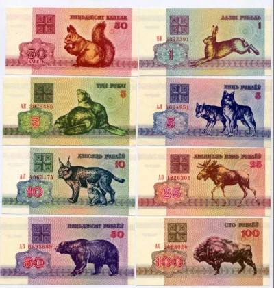 djtartini1 - @KapiBara1337: @Matemit: Na Białorusi ze zwięrzętami jest kilka banknotó...