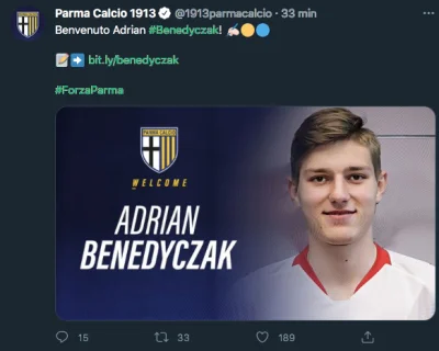 realbs - W międzyczasie - Adrian Benedyczak został piłkarzem Parmy i od przyszłego se...