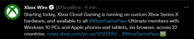 J.....w - Xcloud dostępny już dla wszystkich posiadaczy Xbox Game Pass Ultimate, i śm...