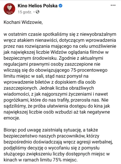 czeskiNetoperek - Pamiętacie przedwczorajszą inbę o sprzedaży miejsc w kinach z podzi...