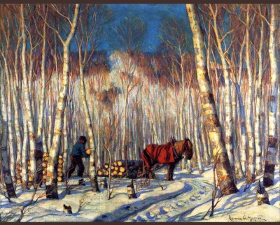 robert5502 - Kradzież drzewa z lasu 
Rok 1919
#kultura #malarstwo #impresjonizm