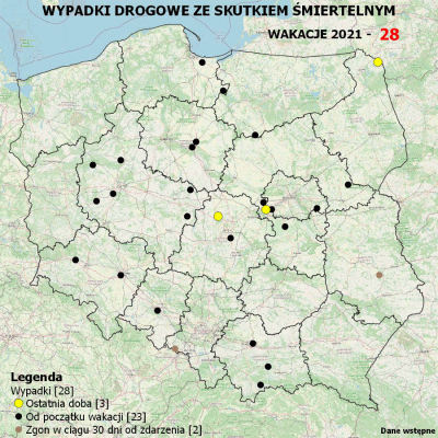 absoladoo - MAPA WYPADKÓW DROGOWYCH ZE SKUTKIEM ŚMIERTELNYM - WAKACJE 2021

Miną...