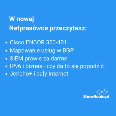 Showroute_pl - #netprasowka
Już w poniedziałek rano wysyłam Netprasówkę.
Jeśli nie ...