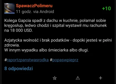 Xtreme2007 - Gość w komentarzu myśli że leczenie w Polsce jest za darmo

Ja na ZUS ...