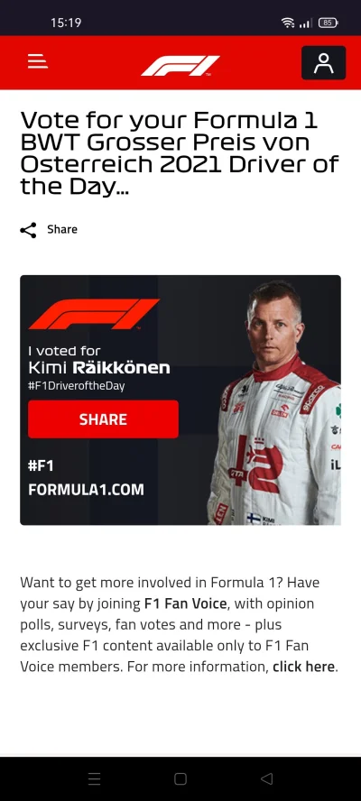 Robstar - Pamiętajcie głosować na Kimiego
#f1