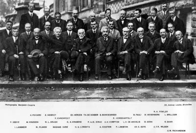 Oline - Piąty Kongres Solvaya (1927) – 17 z 29 uczestników tego kongresu (widocznych ...