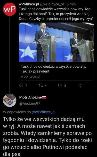 jakubbaumann - @marcus1a: coraz więcej debili w socialach którzy nawołują do zamachu ...