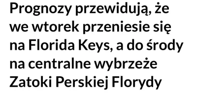 lajsta77 - Czytam o możliwym #huragan a tu piszą o Zatoka Perska na Florydzie i to na...